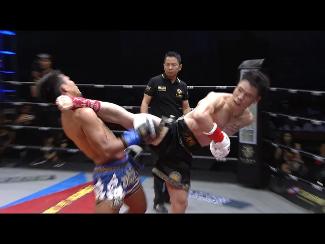 qiu jianliang has a god on his leg!muay thai hand provoked by one leg ko